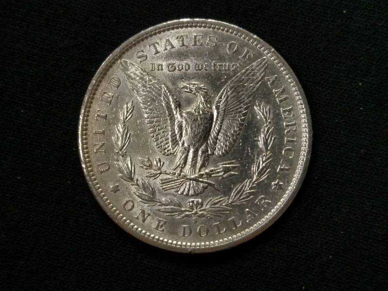 1890 S AU Morgan Silver Dollar...