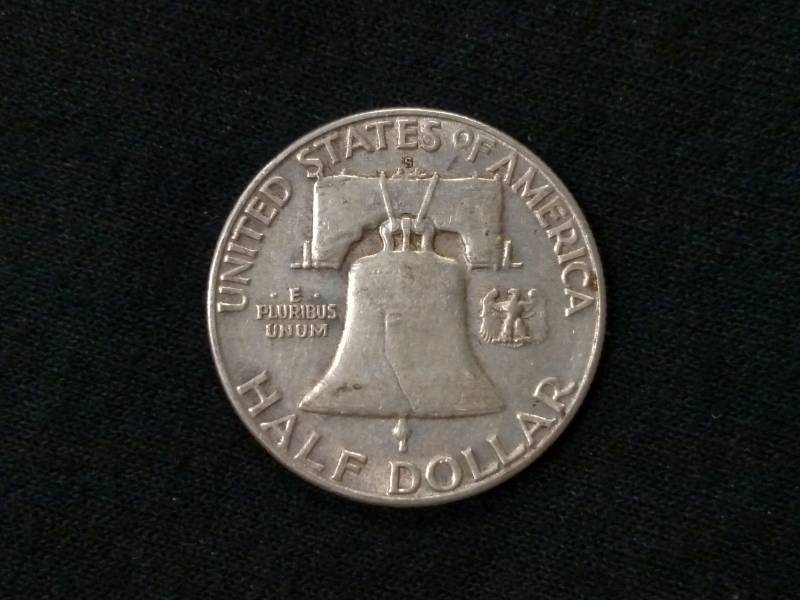 1954 S Franklin Silver Half Dollar...