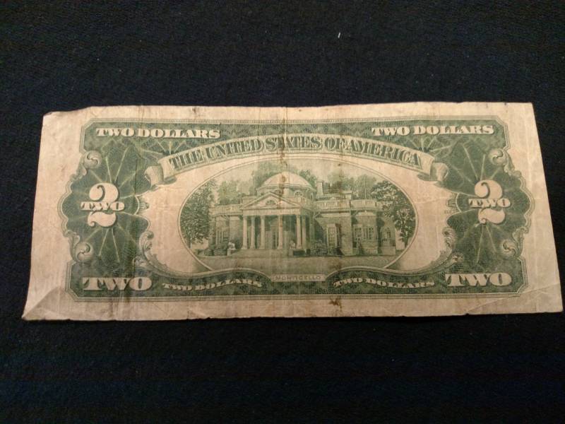 1928 D Two Dollars Red Seal Note...