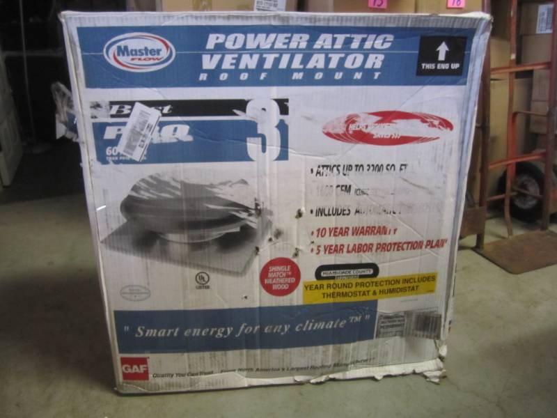 lot 12 image: Master Flow Power Attic Ventilator ...