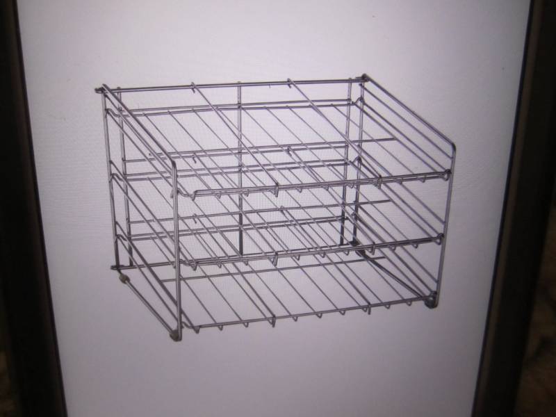 lot 32 image: Neu Home Chrome Wire Can Storage Ra...