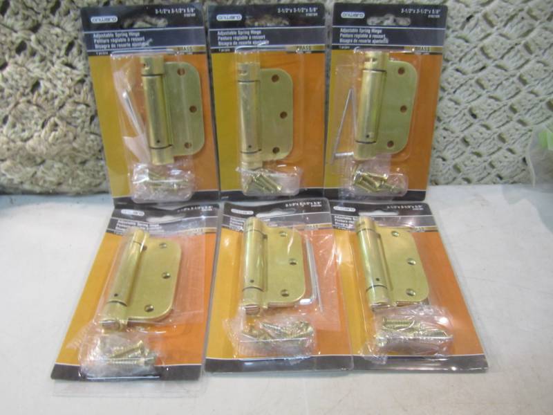 lot 42 image: Lot of 6 Full Mortise Inset Brass A...