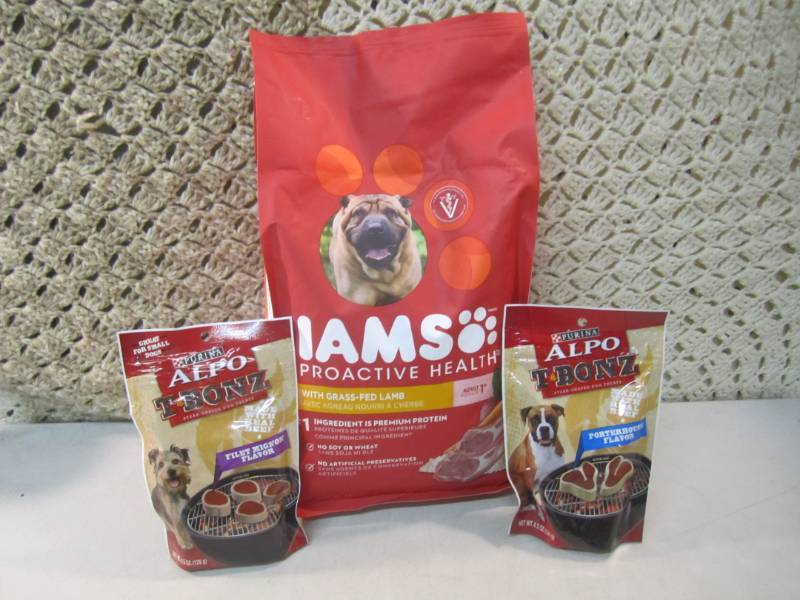 6 Pound Bag of Dog Food and 2 Bags Flooring Home Decor