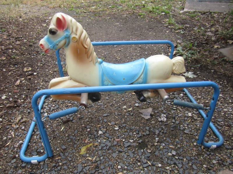 lot 126 image: Vintage Bounce Horse  RED...