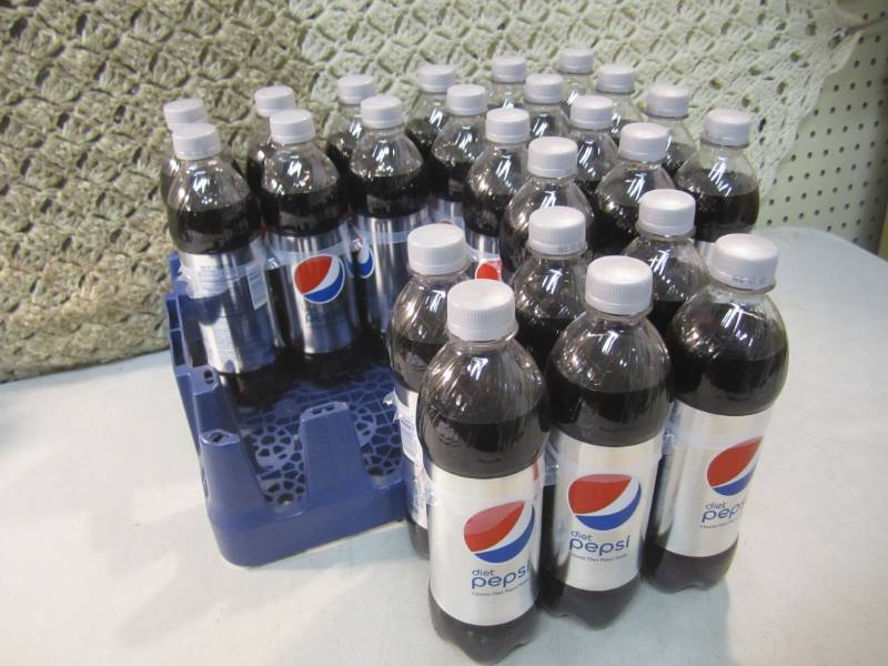 lot 136 image: Case of 24 Bottles of Diet Pepsi 16...
