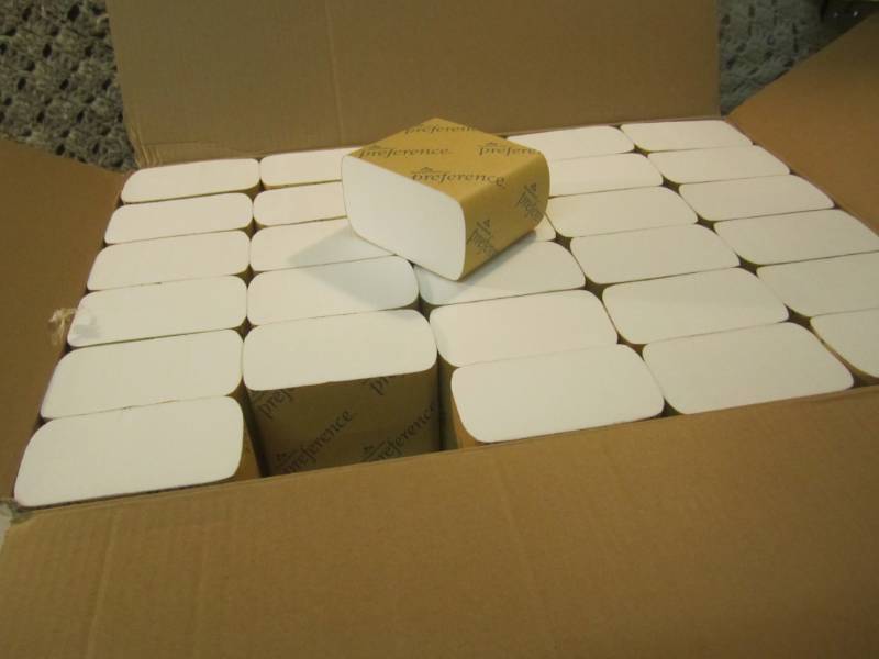 lot 167 image: Case of 2-Ply White Interfolded Bat...