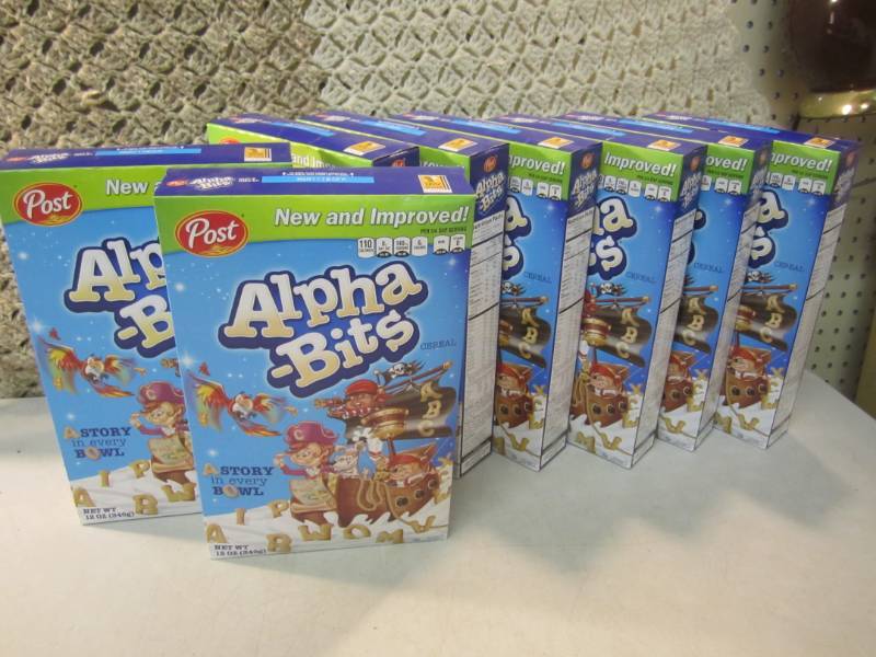 lot 201 image: 8 Boxes of Alpha-Bits Cereal Best b...