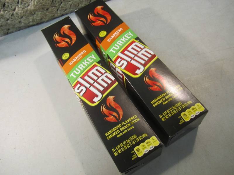 lot 207 image: 2 Box of 24 each Slim Jim Snack Sti...