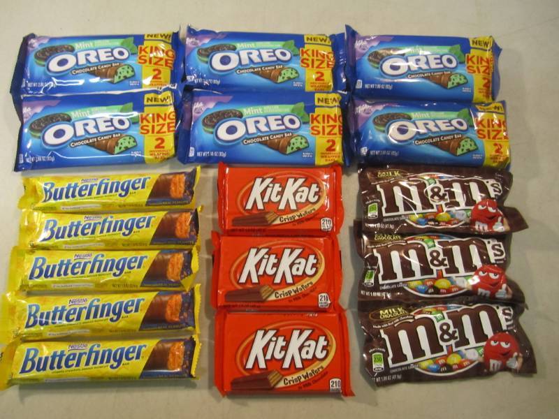 lot 217 image: Mixed Lot of Candy Bars Best by dat...