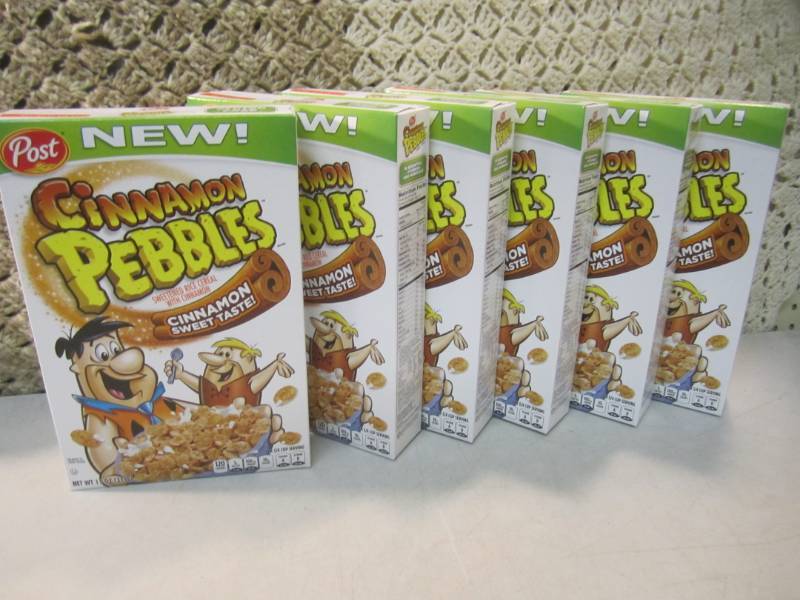 lot 232 image: 6 Boxes of Post Cinnamon Pebbles Ce...