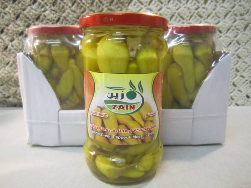 lot 251 image: Case of 6 Jars of Whole Green Peppe...