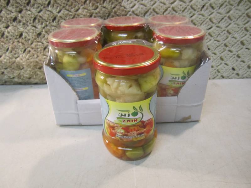 lot 257 image: Case of 6 Jars of Mixed Pickles In ...