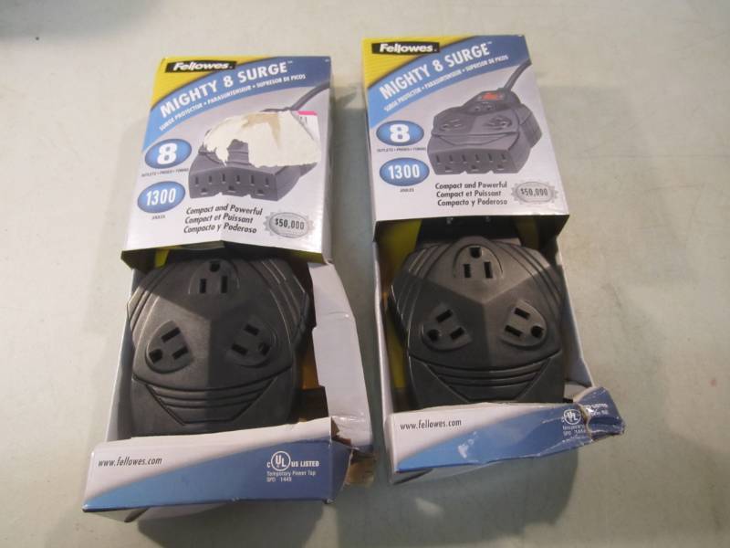lot 282 image: Lot of 2 Fellowes 99090 Mighty 8 Su...