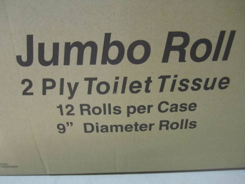 lot 298 image: Case of 12 Jumbo Rolls of 2-Ply Toi...