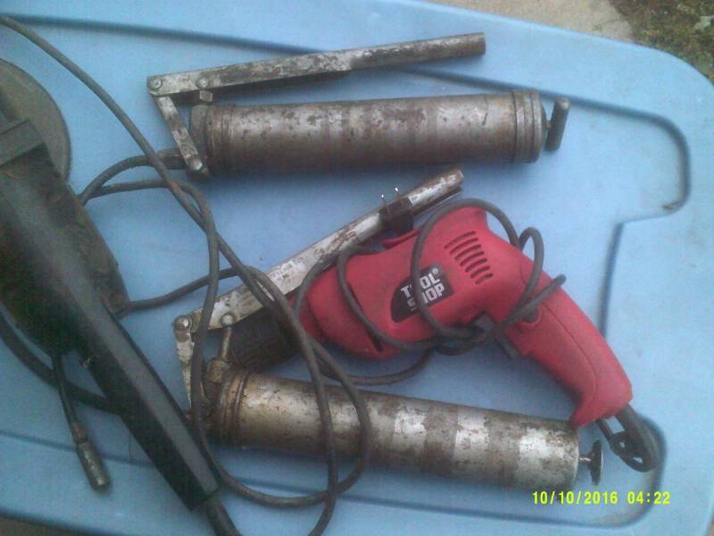 GREASE  GUNS , ELECTRIC DRILL , ELECTRIC SANDER