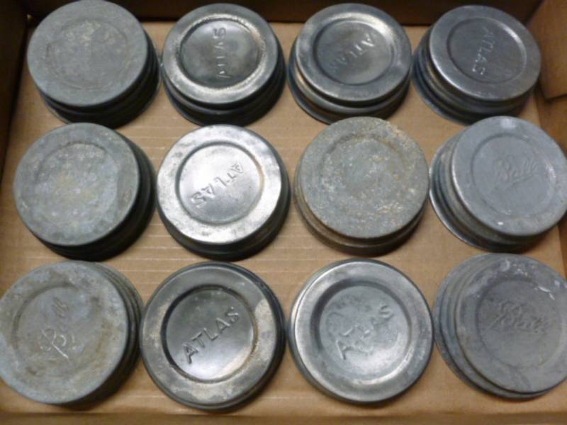 lot 64 image: Vintage Zinc Lids