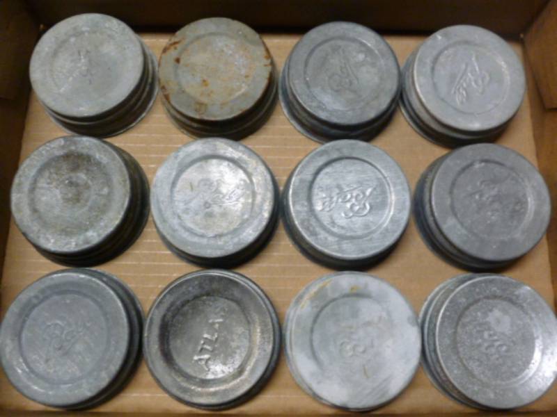 lot 66 image: Vintage Zinc Lids