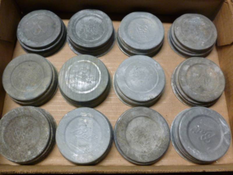 lot 67 image: Vintage Zinc Lids