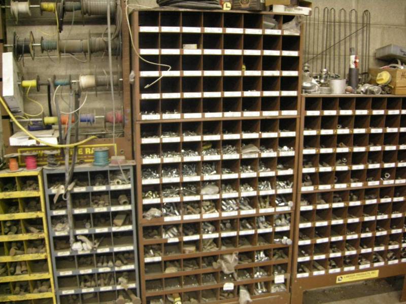 lot 223 image: Lawson Products Hardware Organizer Cabinet