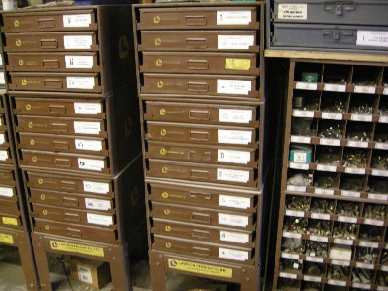 lot 227 image: Lawson Products Hardware Drawer Organizer Cabinet