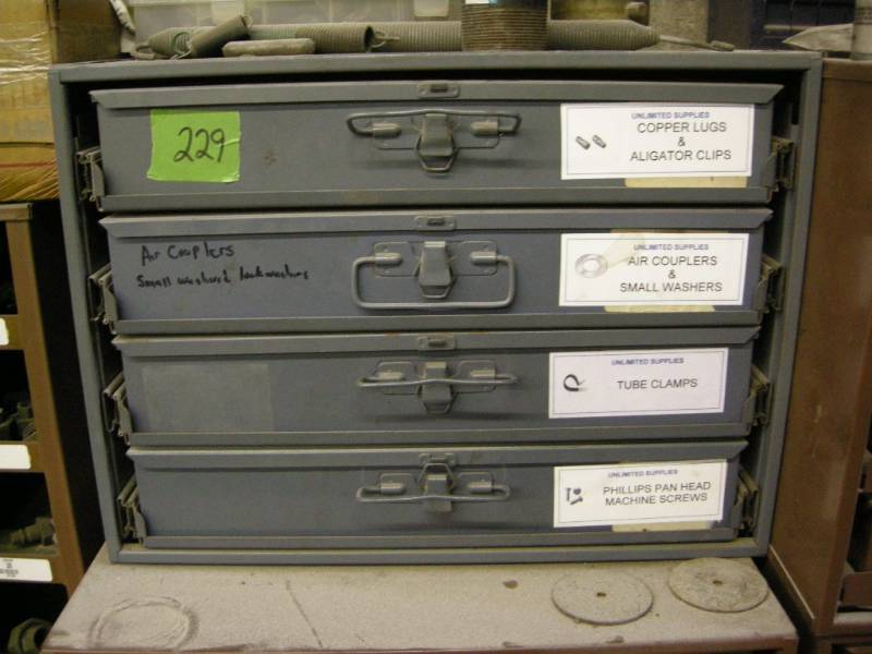 lot 229 image: 4 Drawer Organizer Cabinet
