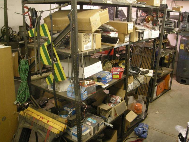 lot 407 image: Tools and Parts on 2 Shelf Units