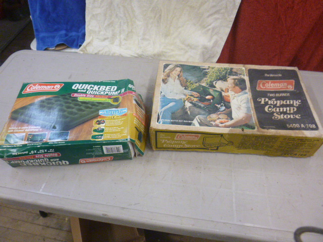lot 34 image: Coleman Propane Camp Stove and Quickbed Air Bed