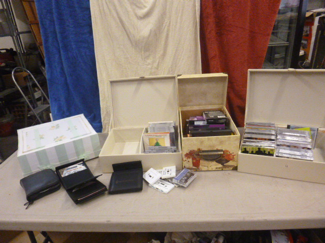 lot 45 image: Lot of CDs and Storage Boxes