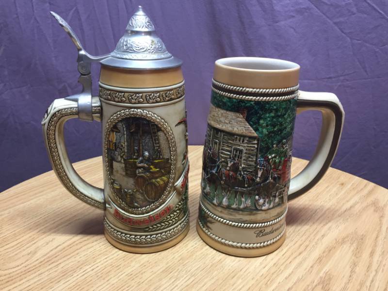 lot 64 image: 2 - Budweiser Steins