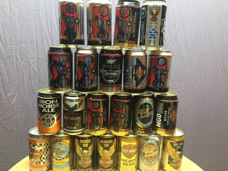 lot 46 image: 22 Harley Davidson Beer Cans