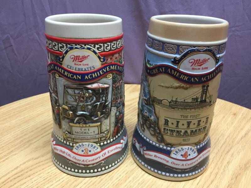 lot 48 image: 2 Miller High Life Steins