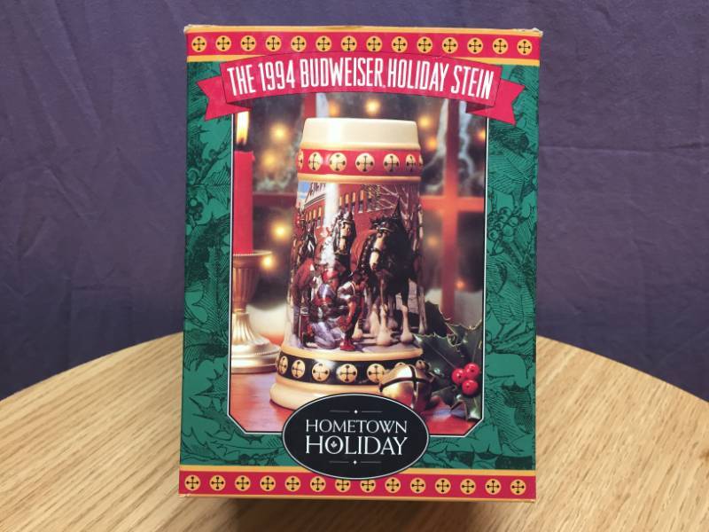 lot 13 image: 1994 Budweiser Holiday Stein