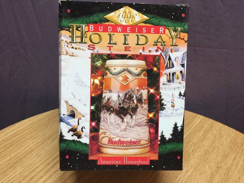 lot 15 image: 1996 Budweiser Holiday Stein