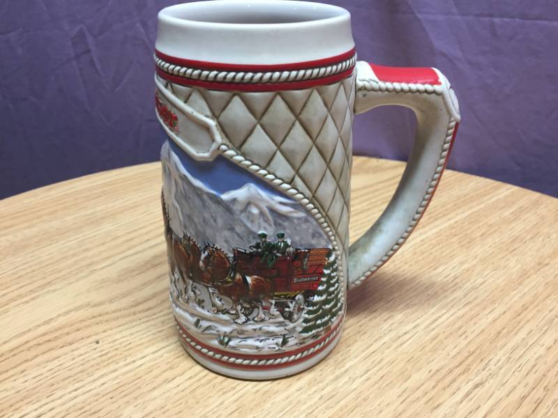 lot 36 image: 1985 Budweiser Holiday Stein A Series