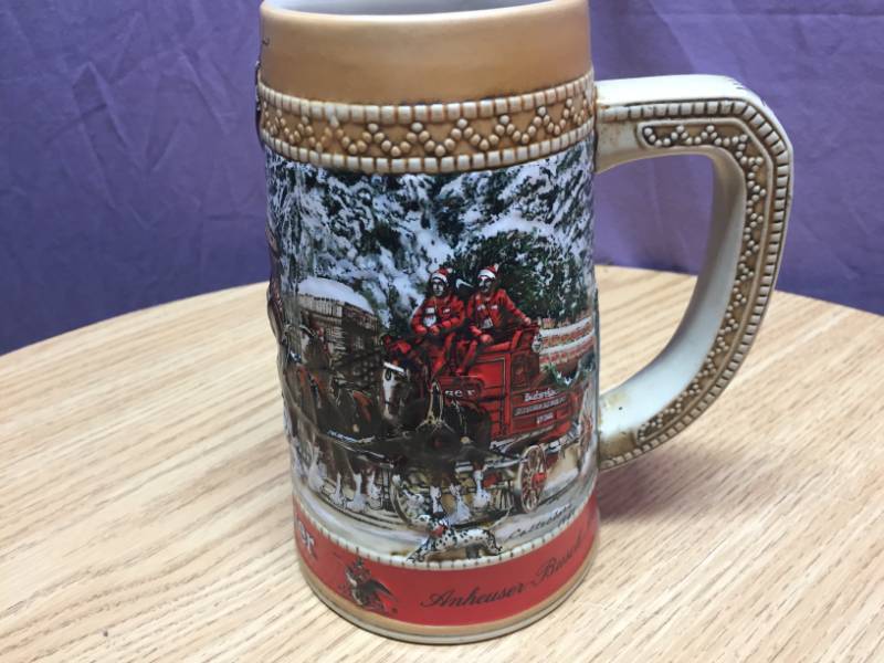 lot 38 image: 1987 Budweiser Holiday Stein C Series