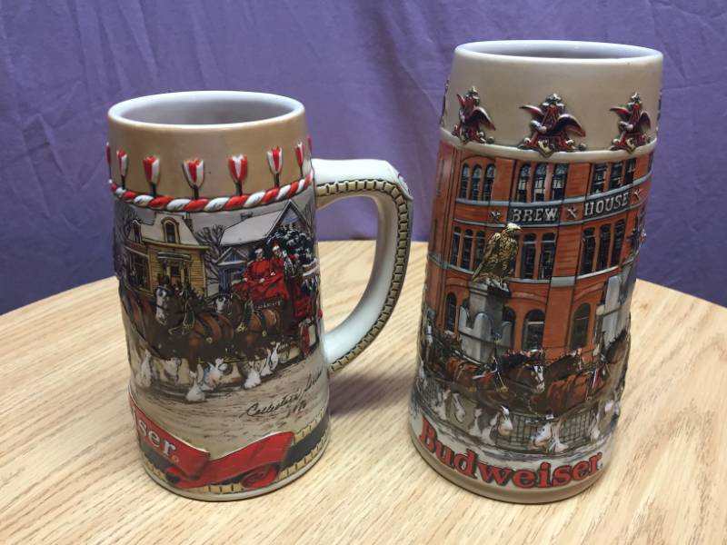 lot 56 image: 1986 Budweiser Steins Series A & B