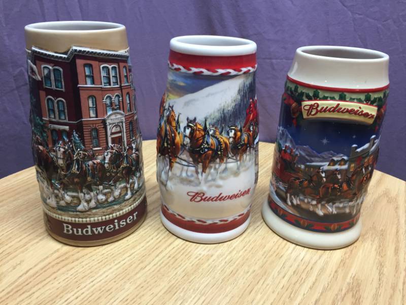 lot 63 image: 3 - Budweiser Steins