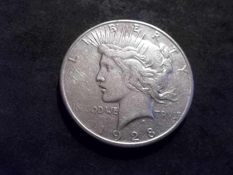 1928 S Silver Peace Dollar