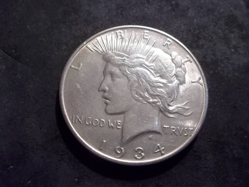 1934 D Silver Peace Dollar Vam 3 Double Die
