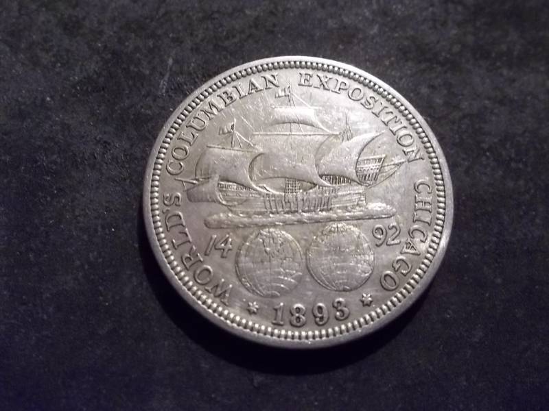 1893 Columbian Exposition Silver Half Dollar Commemorative (2nd Commemorative Coin Stuck In The USA)