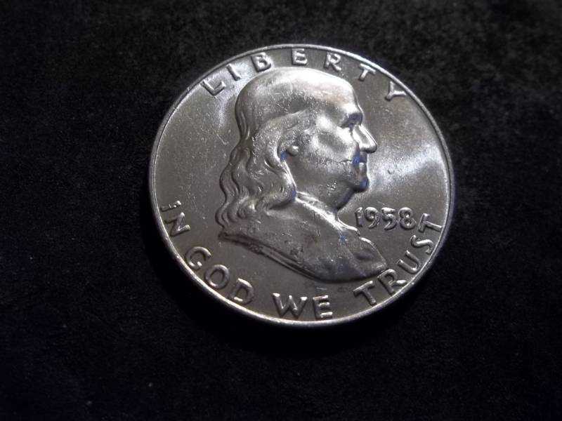 1958 D  Franklin Half Dollar