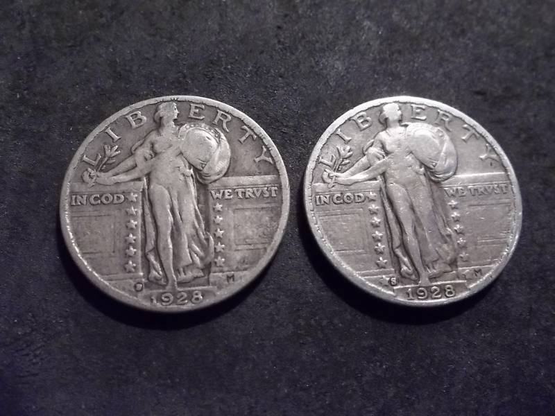 1928 D, 1928 S Standing Liberty Quarters