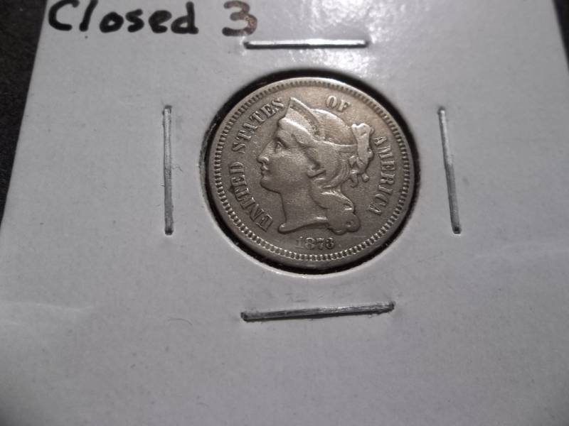 1873 3-Cent Piece Closed 3