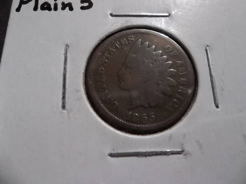 1865 Indian Head Cent Plain 5