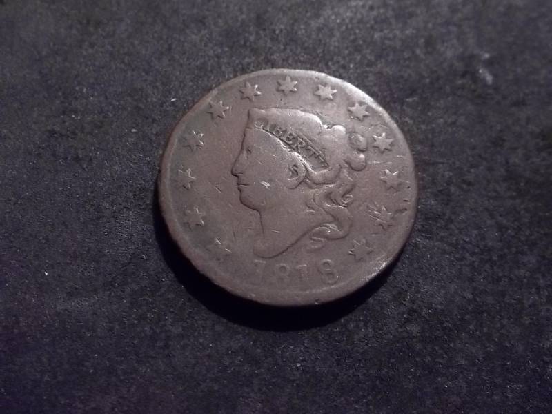 1818 Large Cent With 13 Stars