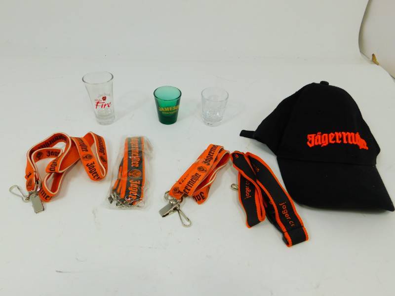lot 9 image: Miller Lite Super Bowl XXXIII  (33) Nylon Banner & Miscellaneous Liquor Advertisement Items