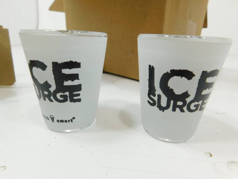 lot 8 image: Twenty-Four ICE SURGE Frosted Shot Glasses