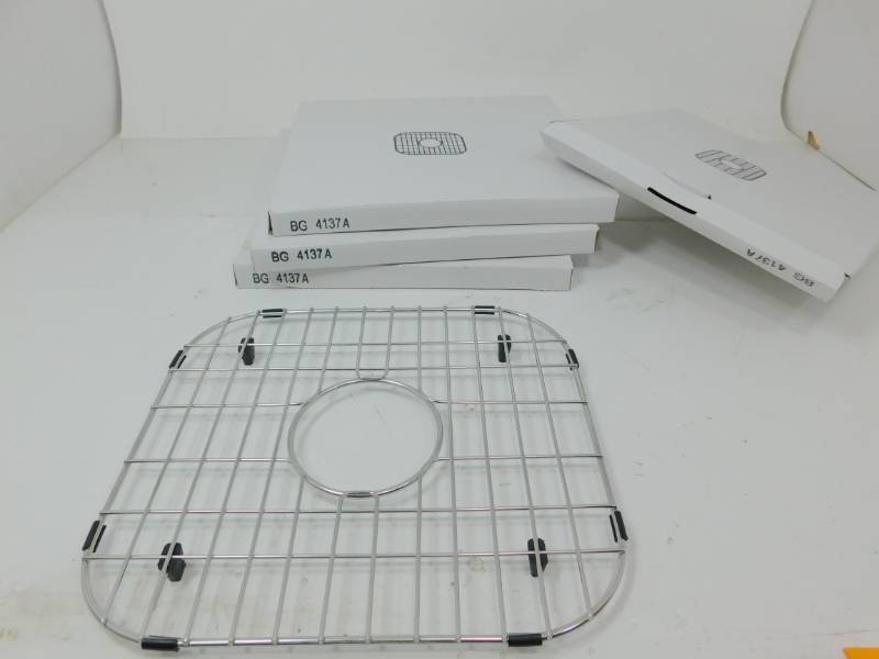 lot 80 image: Four Stainless Steel Sink Mats