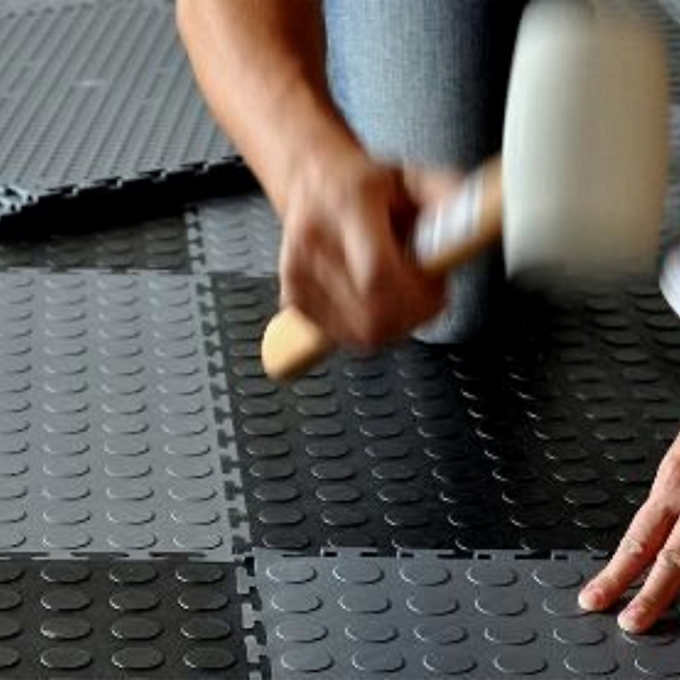 lot 3 image: Black Supreme Garage Tiles, Retail $79.99