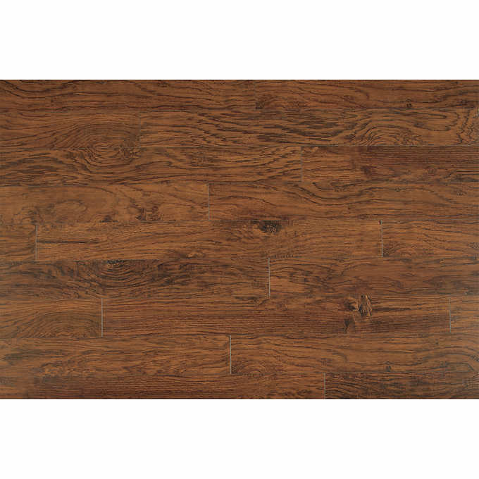 lot 29 image: Harmonics Savannah Hickory Laminate Flooring, Retail $29.99